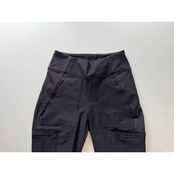 ATHLETA Headland Hybrid Black High Rise Cargo Ankle Leggings, Size 2 - Picture 6 of 15
